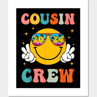 Groovy Cousin Crew 2024 Summer Vacation Beach Family Posters and Art